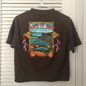 Peace of Maui cropped graphic tee